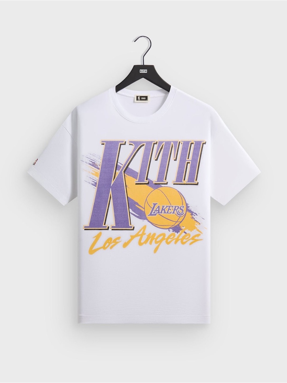 Kith for NBA All-Star Los Angeles Lakers Retro Ball Boxy Tee Large White T-Shirt